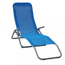 Spiaggina Samba 143x59x97 h cm in Textilene Azzurro