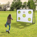 Porta da Calcio 2 in 1 con Rete 240x88x171,5 cm in Metallo 