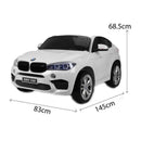 Macchina Elettrica per Bambini Maxi SUV 2 Posti 12V con Licenza BMW X6M Bianco