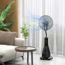 Ventilatore Nebulizzatore da Terra 44,5x38,5x120 cm con Serbatoio 3L 3 Modalità e 3 Velocità Nero      