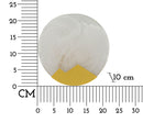 Lampada da Muro Moon Ø20x10 cm in Vetro e Ferro Oro e Bianco      