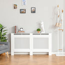 Copritermosifone in Legno a Griglia Bianco 151.5x82x19 cm 