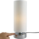 Lampada da Comodino Abat Jour con Paralume in Poliestere E27 Ø10,8x30 cm  Bianca