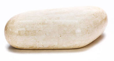online Tavolino da Salotto 98x52xH27 cm in Pietra fossile Sasso medium Beige