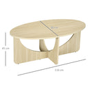Tavolino Ovale 110x60x45 cm in Truciolato Rovere