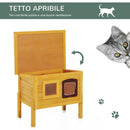 Cuccia Casetta per Animali Domestici in Legno di Abete 70x51.5x60 cm 