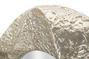 Specchio Argelux Rotondo 104x7x104 cm in Ferro e Specchio e MDF Argento      