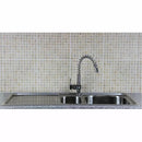 Lavello Cucina 1 Vasca e Mezza 105x50 cm in Acciaio Inox con Rubinetto Rainbow