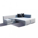 Salotto Angolare Tulum Struttura in Alluminio Grigio