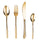 Servizio Set di Posate 24 Pezzi in Acciaio Inox VdE Tivoli 1996 Drop Oro Lucido