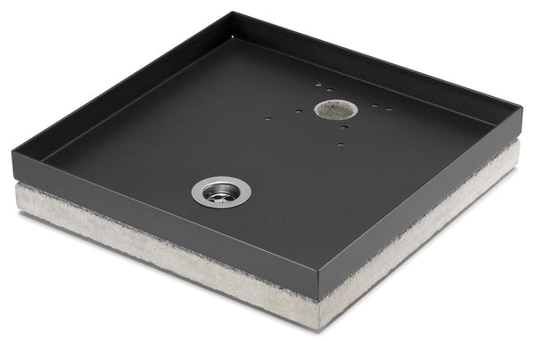 Base Portaciottolo per Fontane 40x40x8 cm in Metallo con Base in Cemento Belfer 42/BSE/10 Antracite online