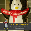Pinguino Gonfiabile H243 con Luci LED Bianco e Nero