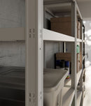 Scaffale a Incastro RAKO 100x40x187 cm 5 Ripiani Portata 150 kg in Metallo Bianco 