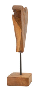 Scultura Cuore 15x10x35 cm in Teak Riciclato         