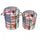 Set 2 Pouf Contenitore Tondo in MDF Usa