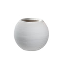 Vaso da Esterno Interno Design a Sfera Ø40x33 cm Botticelli in Resina Bianco 