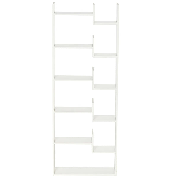 Libreria 6 Livelli 11 Scaffali 61x23x162,6 cm in MDF e Truciolato Bianco acquista