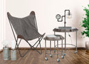 Tavolo da Caffé Bolt Coppia Ø59,5x64-45x52 cm Legno e Ferro Grigio