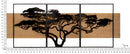 Pannello da Muro Lagos Ferro e Wood Set 3pz 204x2x80 cm in Ferro e MDF Nero e Marrone      
