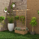 Letto per Orto con Traliccio e Pergola 160x55x183 cm in Legno Naturale