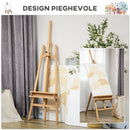 Cavalletto Treppiede da Pittura 65x110x180-235 cm in Legno Naturale