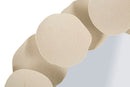 Specchio da Muro Dune 85x7,5x85 cm in Ferro e Specchio e MDF Crema      