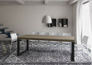Tavolo Allungabile 120-224x90x77 cm Tecno Premium Tortora Telaio Antracite 