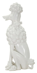 Decorazione Barboncino White 20x26x61 cm in Resina Bianco      