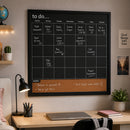 Planning Board Lavagna Settimanale 56x56 cm Pianificazione Settimana Nero      