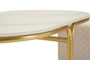 Tavolo da Caffè con 2 Puff Relax 79x45x44 cm in Pino e MDF e Spugna e Poliestere e Metallo      