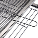 Barbecue a Carbone Carbonella Portatile in Acciaio 100x43x68 cm  Rack