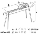 Cuoci Arrosticini a Carbone 120 cm con Barbecue Lisa Luxury Miami Grill 800+400 F