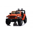 Macchina Elettrica per Bambini Fuoristrada Jeep Wrangler Rubicon 12V con Telecomando Arancione