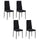 Set 4 Sedie 41x50x97 cm in Tessuto Nero
