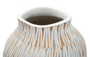 Vaso Resina Stiky Ø23x50 cm in Resina Oro e Bianco      