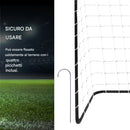 Porta da Calcio 182x122x61 cm Allenamento Football con Picchetti in Metallo Nero