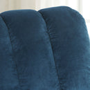 Poltrona Letto Pieghevole 88x92x88 cm Trasformabile con Schienale Regolabile in Velluto Blu      
