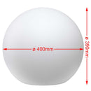 Lampada Sfera da Giardino 40cm Luce Illuminazione Esterno Attacco E27 Bianco
