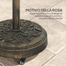 Base per Ombrellone Rotonda 21 kg con Ruote e Freni in Resina Bronzo      