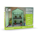 Serra da Balcone a 2 Ripiani 68x48x93 cm Telaio in Plastica e Struttura in Acciaio Verde      
