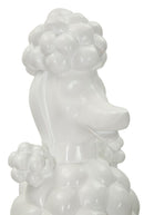 Decorazione Barboncino White 20x26x61 cm in Resina Bianco      