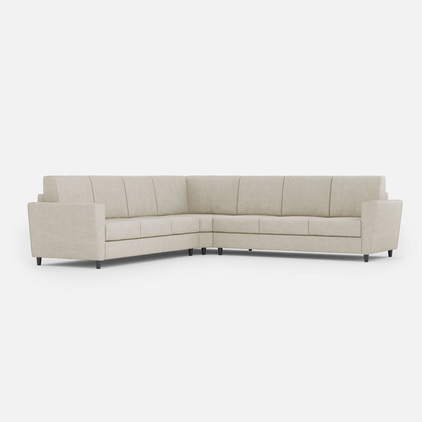 Divano Angolare 7 Posti 288x288x85 cm Yasel in Tessuto Latte online
