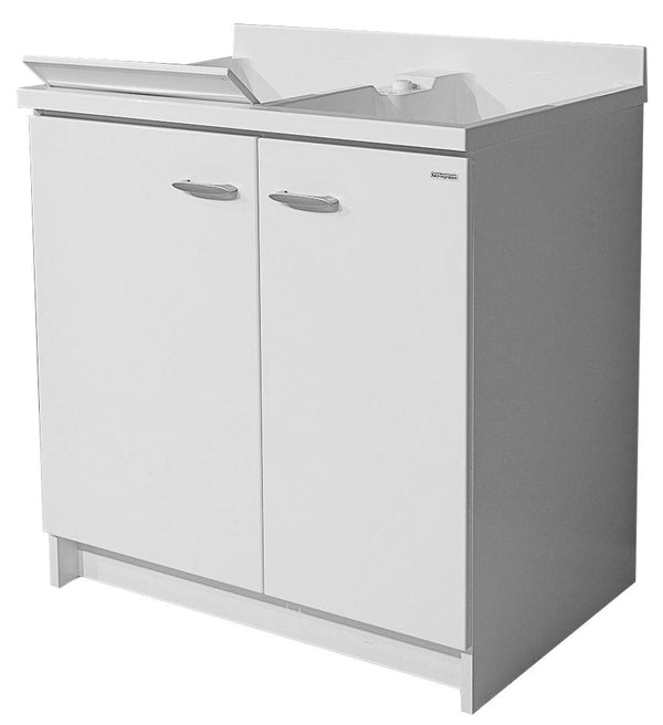 Mobile Lavatoio 80x60x85cm 2 Ante 2 Vasche Asse in Termoplastico Montegrappa Marella Bianco acquista