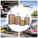 Set 4 Valigie Rigide e Resistenti Varie Misure Trolley Viaggio con Ruote Easy Roll Oro     