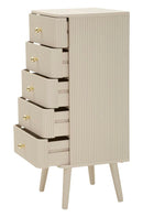 Cassettiera Shy 37,5x34x89 cm in Pino e MDF e Ferro      
