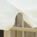 Ombrellone da Giardino con Doppio Tettuccio Ø3,25x2,50m in Legno di Bambù e Poliestere Beige