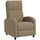 Poltrona Relax 64x86x102 cm Reclinabile Manualmente a 160° con Poggiapiedi in Tessuto Effetto Lino Beige