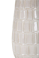 Lampada  da Tavolo Hole 28x44,5x28 cm in Ceramica Crema
