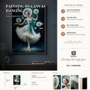 Dipinto su Tela Laccato Dancing con Cornice 72x4x102 cm in Pino e Tela e Plastica      