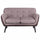 Divano 2 Posti 130x80x68 cm in Tessuto Tortora